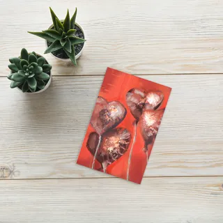 Valentine Balloons Postcard